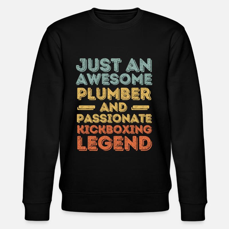 Klempner Kickbox-Legende Retro - Stanley/Stella Unisex Bio-Sweatshirt CHANGER  - Schwarz