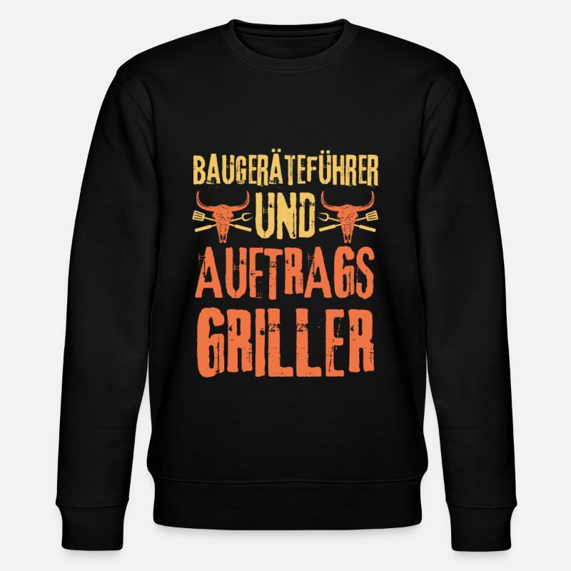 Baugeräteführer und Grillen - Stanley/Stella Unisex Bio-Sweatshirt CHANGER - Schwarz