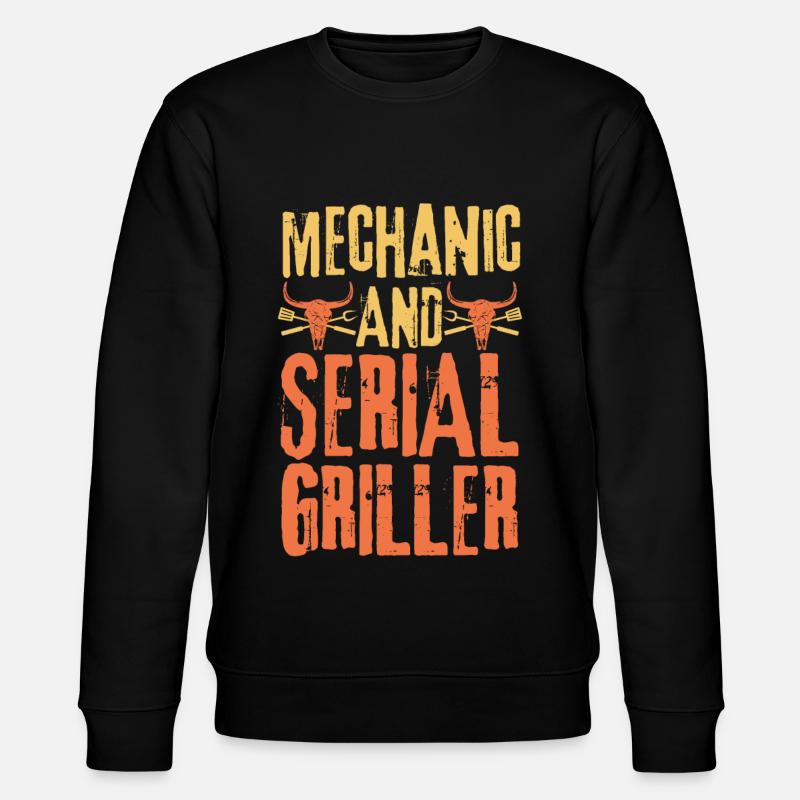 Mechaniker und Seriengriller - Stanley/Stella Unisex Bio-Sweatshirt CHANGER  - Schwarz