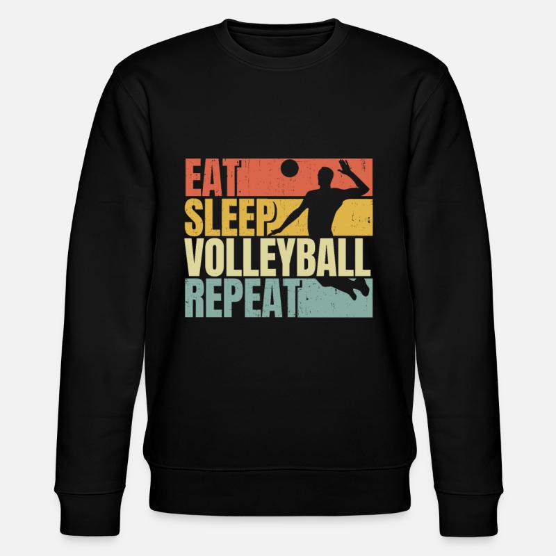 Manger dormir Volleyball répéter - Sweat bio CHANGER Stanley/Stella Unisexe - noir