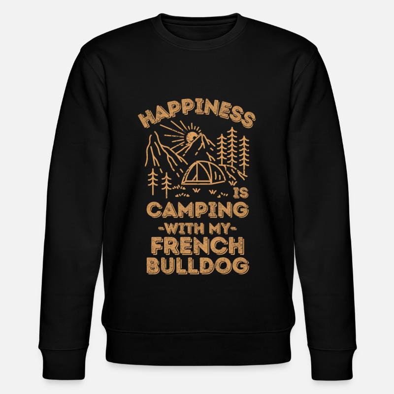Camping avec bouledogue français - Sweat bio CHANGER Stanley/Stella Unisexe - noir