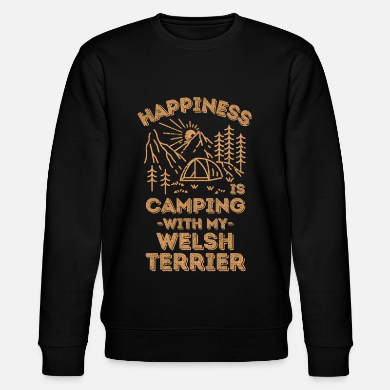 Camping with welsh-terrier - Stanley/Stella CHANGER Unisex Organic Sweatshirt - black