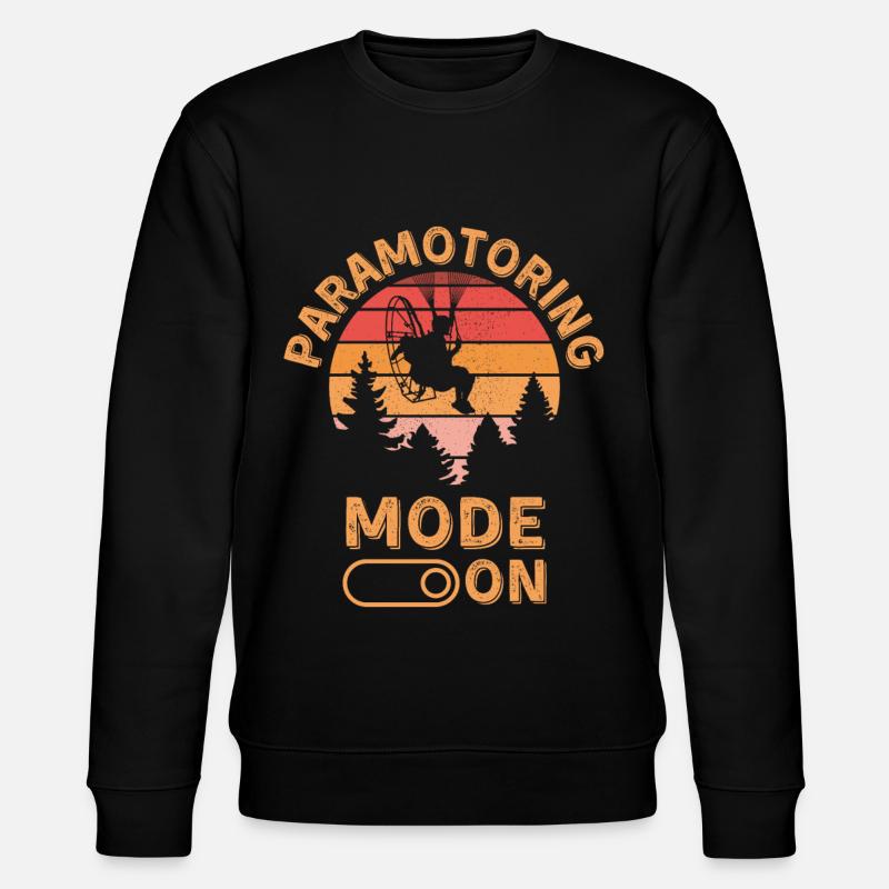 Paramotoring mode on - Stanley/Stella CHANGER Unisex Organic Sweatshirt - black