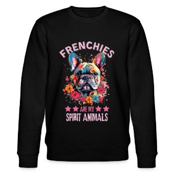 Amateurs de bouledogue français - Sweat bio CHANGER Stanley/Stella Unisexe - noir - Devant - Nik (191cm) & Marisol (170cm)