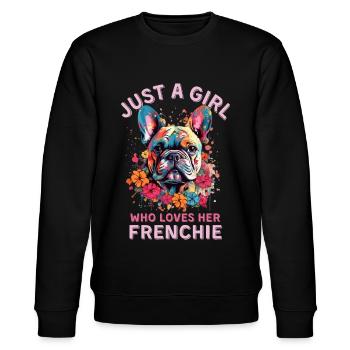 Amateurs de bouledogue français - Sweat bio CHANGER Stanley/Stella Unisexe - noir - Devant - Nik (191cm) & Marisol (170cm)