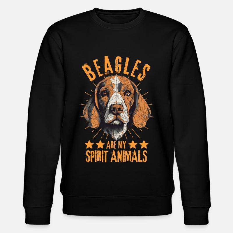 Beagle Lover Geometry Beagle Art - Stanley/Stella CHANGER Unisex Organic Sweatshirt - black