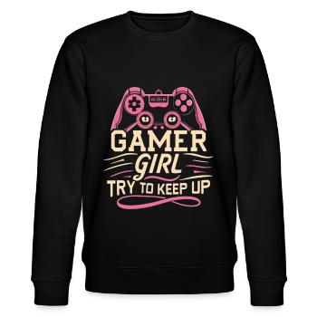 Gamer Girl essaie de suivre - Sweat bio CHANGER Stanley/Stella Unisexe - noir - Devant - Nik (191cm) & Marisol (170cm)