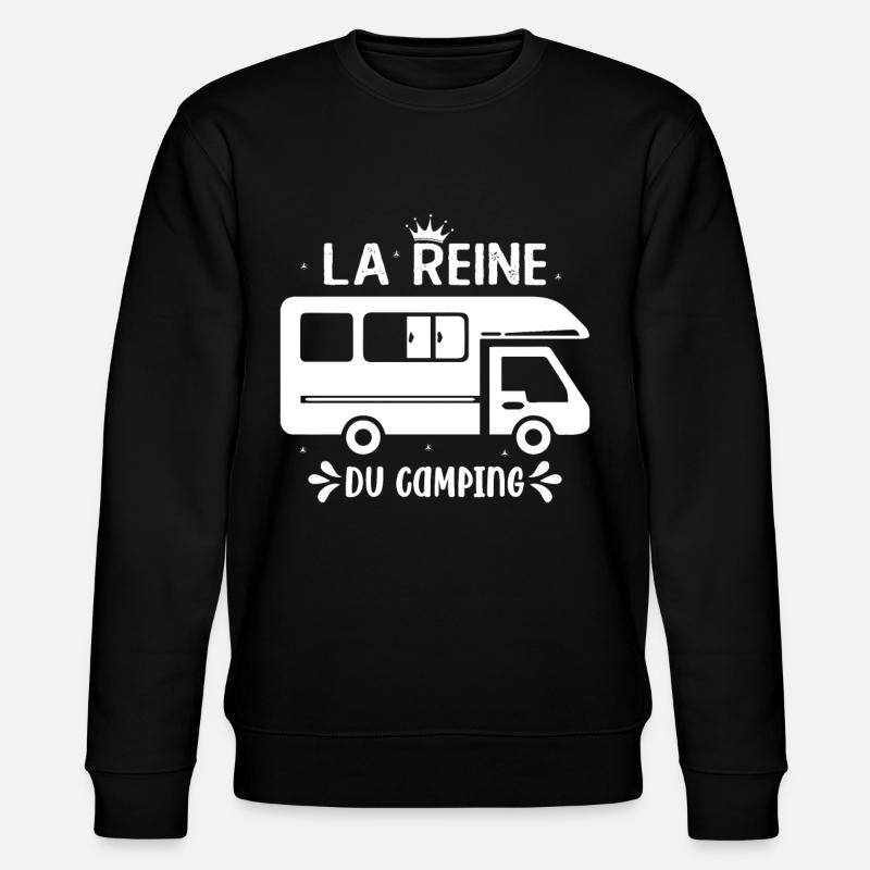 La Reine Du Camping Campeuse - Sweat bio CHANGER Stanley/Stella Unisexe - noir