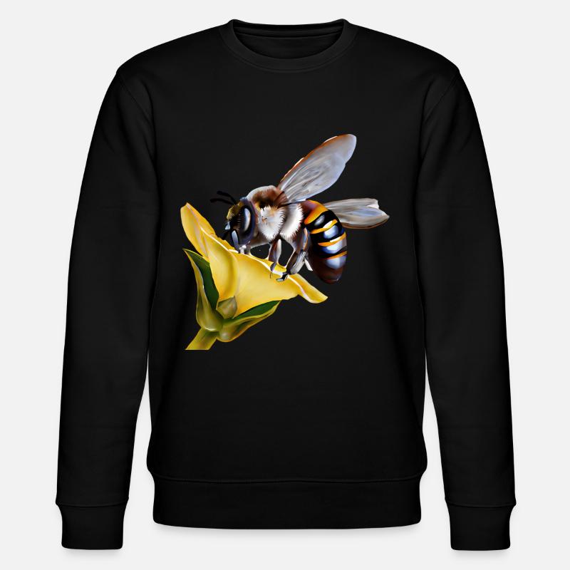 Fleißige Biene - Stanley/Stella Unisex Bio-Sweatshirt CHANGER  - Schwarz