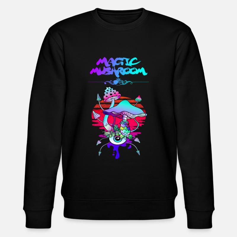 Magic Mushroom Sunset - Stanley/Stella Unisex Bio-Sweatshirt CHANGER  - Schwarz