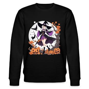 Halloween Anime Sorcière - Sweat bio CHANGER Stanley/Stella Unisexe - noir - Devant - Nik (191cm) & Marisol (170cm)