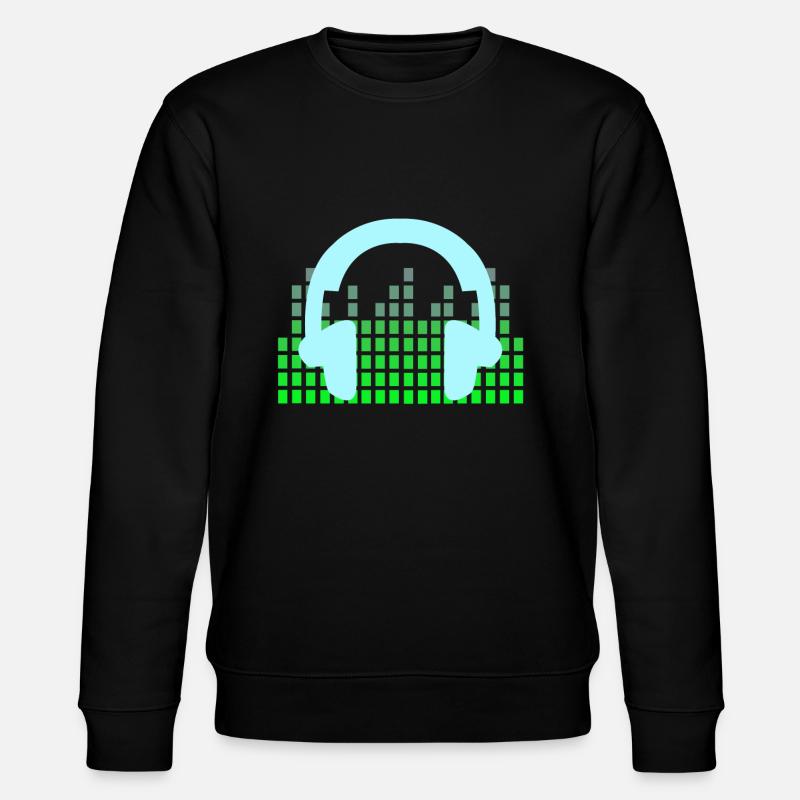 DJ Musik Disco Kopfhörer - Stanley/Stella Unisex Bio-Sweatshirt CHANGER  - Schwarz