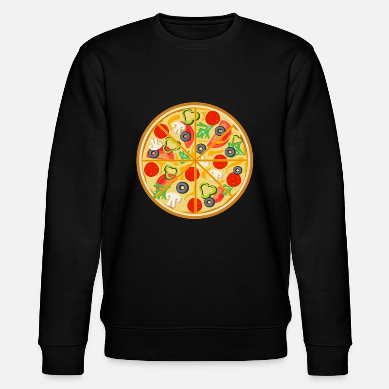 Pizza - Stanley/Stella Unisex Bio-Sweatshirt CHANGER  - Schwarz