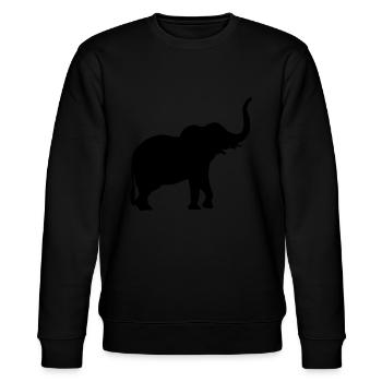 Eléphant - Sweat bio CHANGER Stanley/Stella Unisexe - noir - Devant - Nik (191cm) & Marisol (170cm)