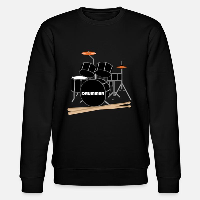 Drummer Schlagzeug - Stanley/Stella Unisex Bio-Sweatshirt CHANGER  - Schwarz