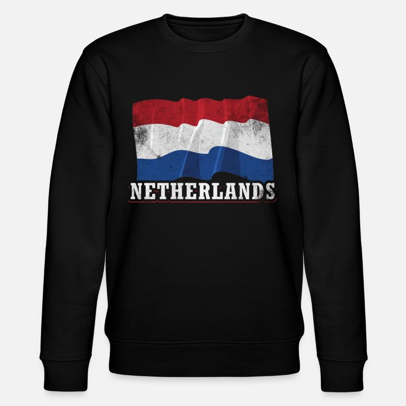 Niederlande Flagge - Stanley/Stella Unisex Bio-Sweatshirt CHANGER  - Schwarz