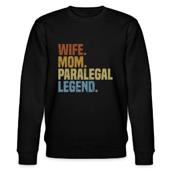 Lgbt Lesbian Rainbow Flag Bisexual Queer - Stanley/Stella CHANGER Unisex Organic Sweatshirt - black - Front - Nik (191cm) & Marisol (170cm)