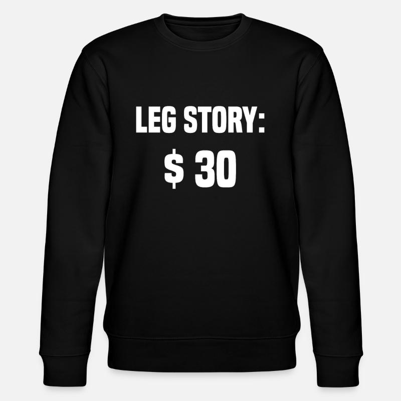 Leg amputee leg - Stanley/Stella CHANGER Unisex Organic Sweatshirt - black