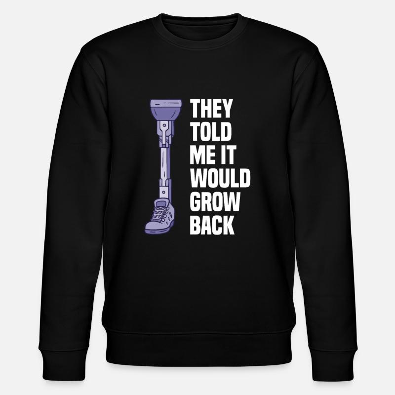 Leg amputation prosthesis wheelchair - Stanley/Stella CHANGER Unisex Organic Sweatshirt - black
