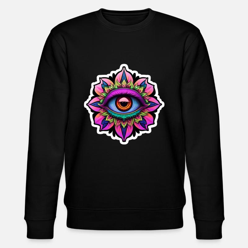 Mandala Eye - Stanley/Stella Unisex Bio-Sweatshirt CHANGER  - Schwarz
