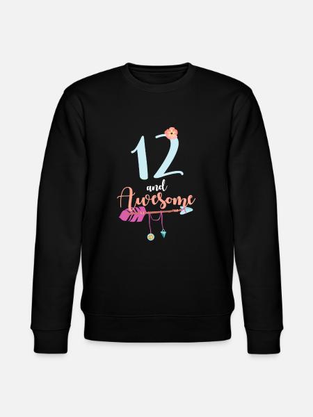 Teenager 12 years 2009 12th birthday girl woman - Stanley/Stella CHANGER Unisex Organic Sweatshirt - black