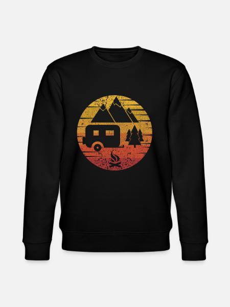 Camping Retro Design - Stanley/Stella Unisex Bio-Sweatshirt CHANGER  - Schwarz