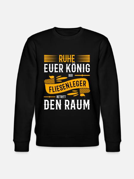 Fliesenleger Sprüche - Stanley/Stella Unisex Bio-Sweatshirt CHANGER - Schwarz