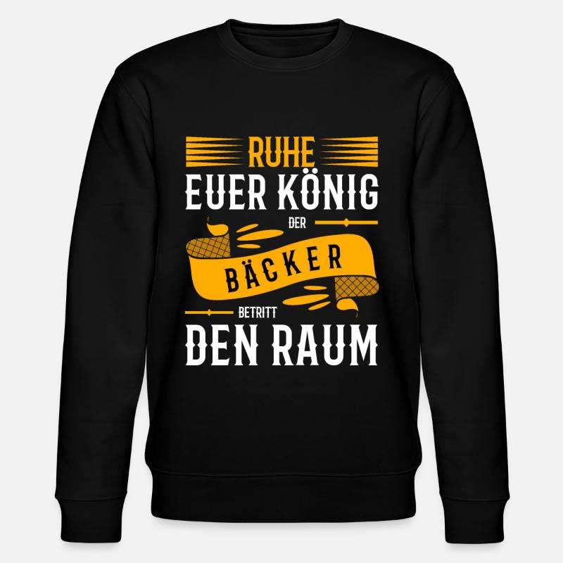 Lustige Bäcker Sprüche - Stanley/Stella Unisex Bio-Sweatshirt CHANGER - Schwarz