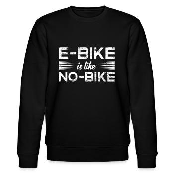 E-Bike adversaire - je roule sans batterie - Sweat bio CHANGER Stanley/Stella Unisexe - noir - Devant - Nik (191cm) & Marisol (170cm)