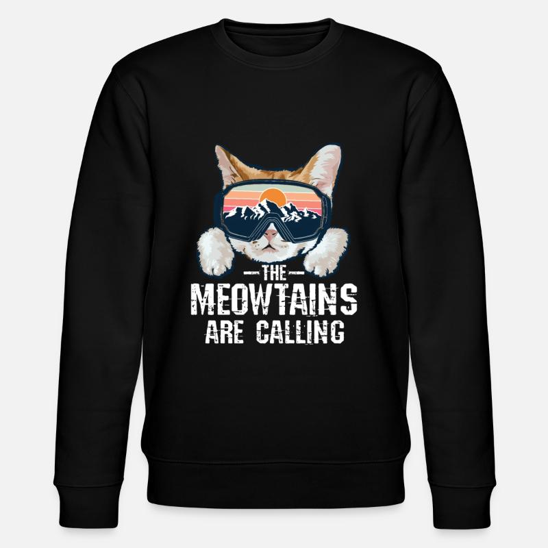 The meowtains are calling - Stanley/Stella Unisex Bio-Sweatshirt CHANGER  - Schwarz