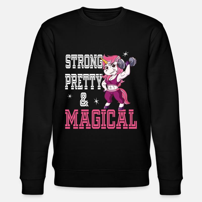 Strong Pretty and Magical - Stanley/Stella Unisex Bio-Sweatshirt CHANGER  - Schwarz