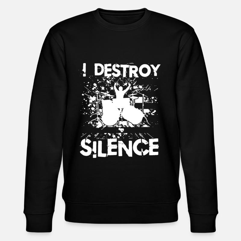 I Destroy Silence - Stanley/Stella Unisex Bio-Sweatshirt CHANGER  - Schwarz