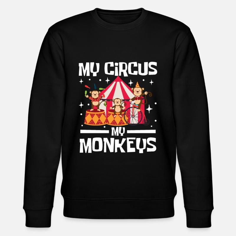 My Circus My Monkeys - Stanley/Stella Unisex Bio-Sweatshirt CHANGER  - Schwarz