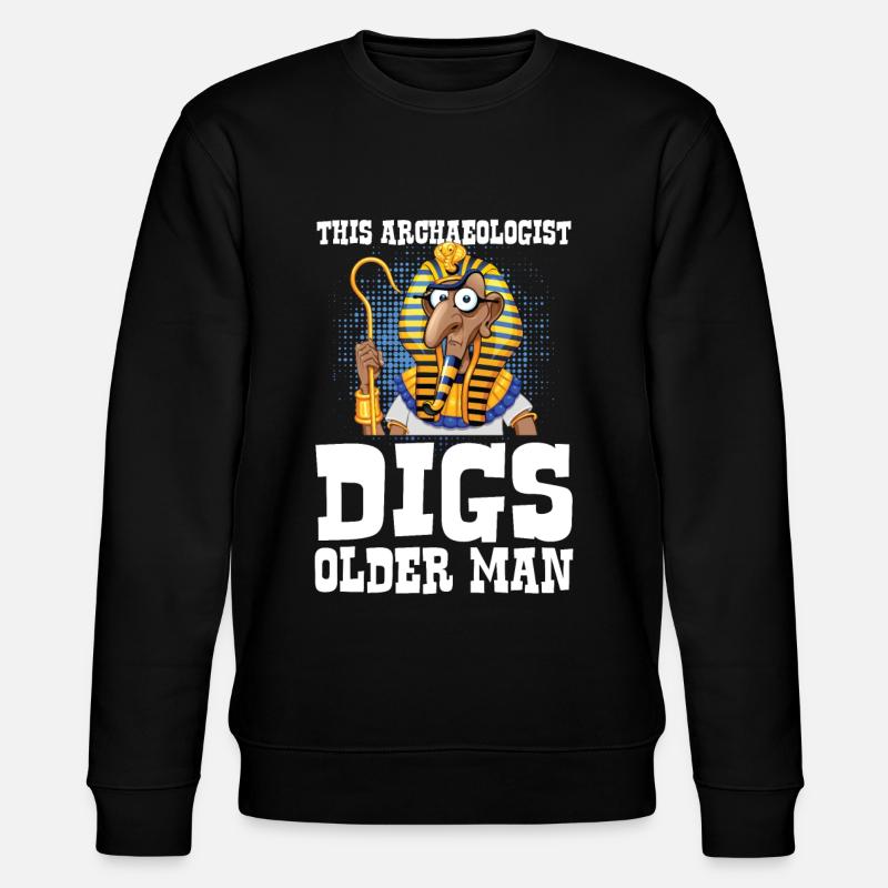 This Archaeologist Digs Older Man - Stanley/Stella Unisex Bio-Sweatshirt CHANGER - Schwarz