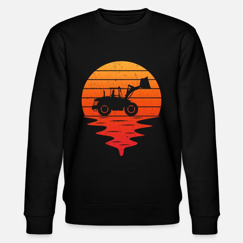 Retro wheel loader - Stanley/Stella CHANGER Unisex Organic Sweatshirt - black