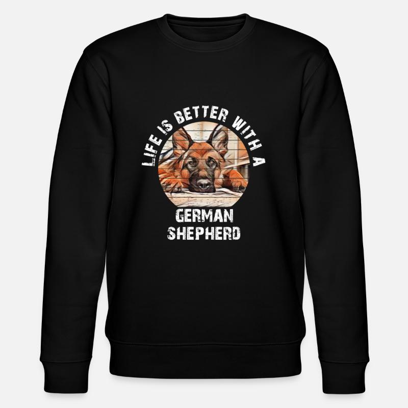 Deutscher Schäferhund - Stanley/Stella Unisex Bio-Sweatshirt CHANGER  - Schwarz