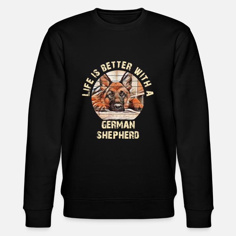 Deutscher Schäferhund - Stanley/Stella Unisex Bio-Sweatshirt CHANGER  - Schwarz