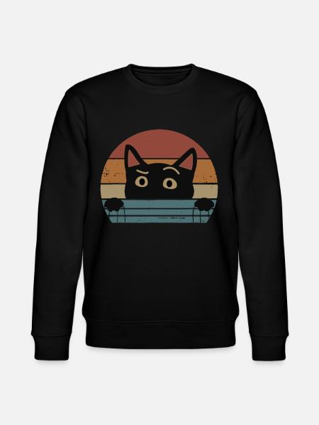 Lustige Katzen - Stanley/Stella Unisex Bio-Sweatshirt CHANGER  - Schwarz