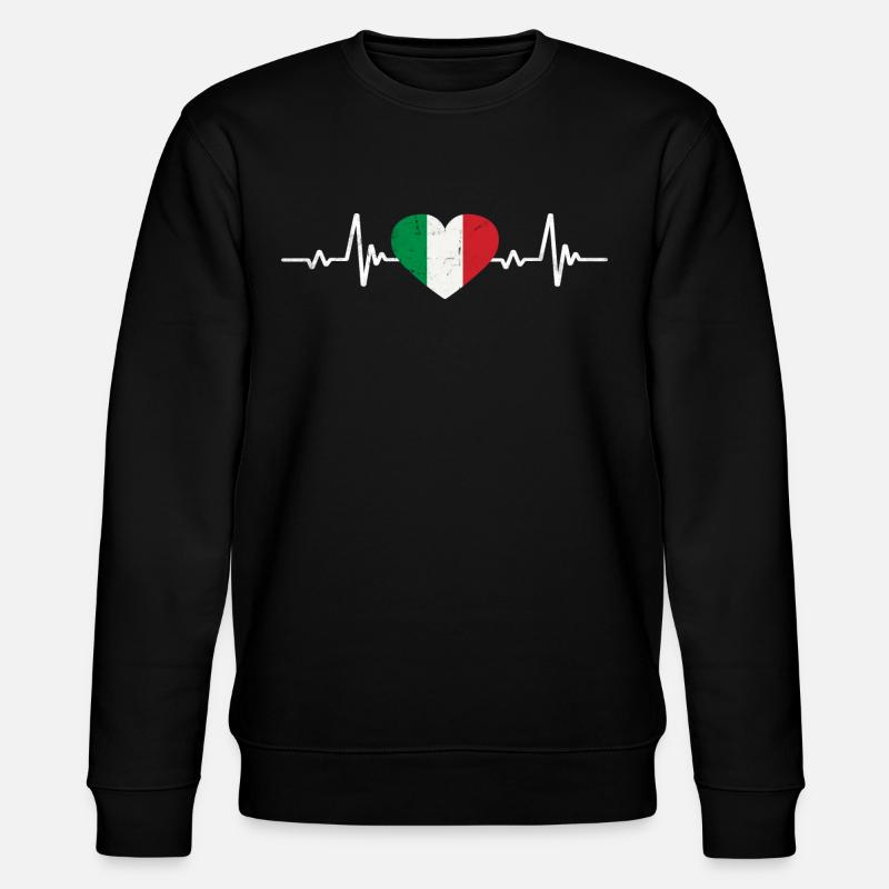 Italien Herz - Stanley/Stella Unisex Bio-Sweatshirt CHANGER  - Schwarz