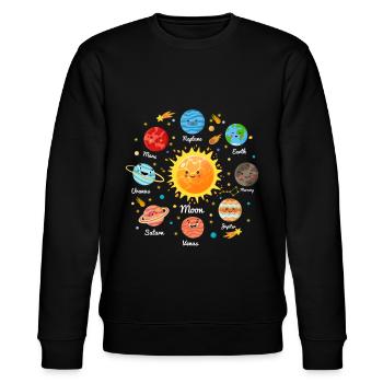 Solar System Space Planets for a sience lover - Sweat bio CHANGER Stanley/Stella Unisexe - noir - Devant - Nik (191cm) & Marisol (170cm)