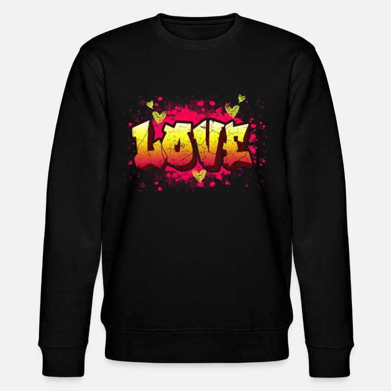 Love Graffiti - Stanley/Stella CHANGER Unisex Organic Sweatshirt - black