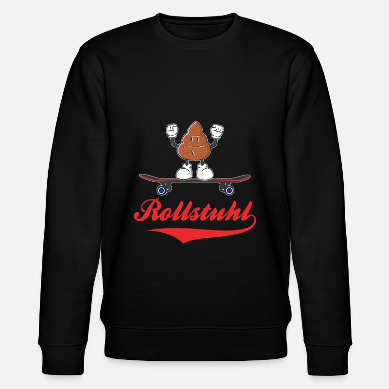 Rollstuhl Skateboard - Stanley/Stella Unisex Bio-Sweatshirt CHANGER  - Schwarz