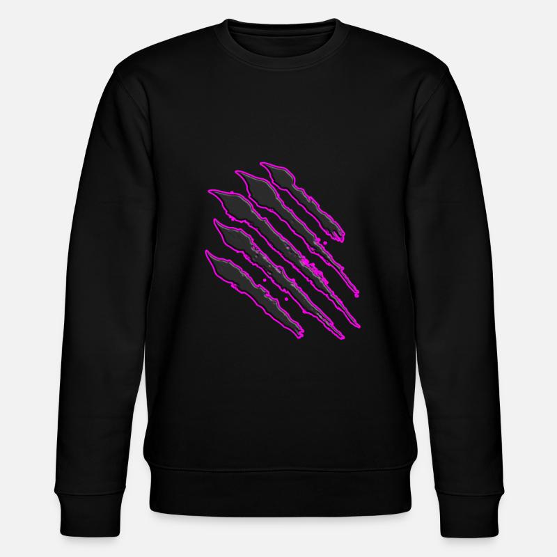 Kratzer Monsterkratzer Bärenpranke Pranke - Stanley/Stella Unisex Bio-Sweatshirt CHANGER  - Schwarz