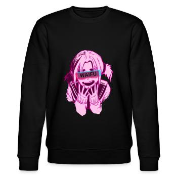 Manga Shirt Anime for Girls Waifu - Stanley/Stella CHANGER Unisex Organic Sweatshirt - black - Front - Nik (191cm) & Marisol (170cm)