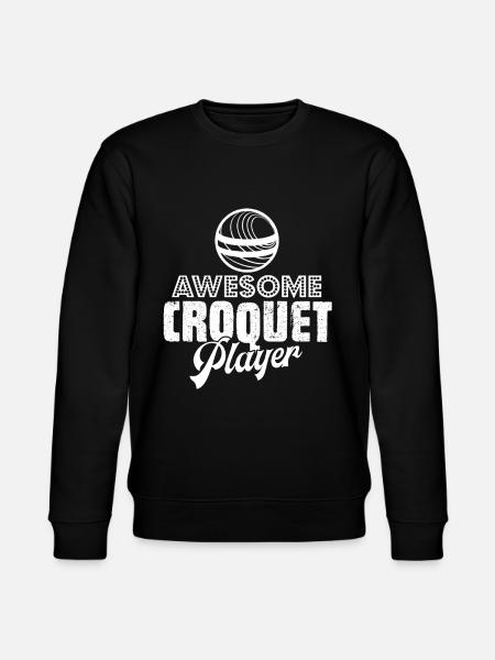 Croquet Awesome Croquet Player - Stanley/Stella CHANGER Unisex Organic Sweatshirt - black