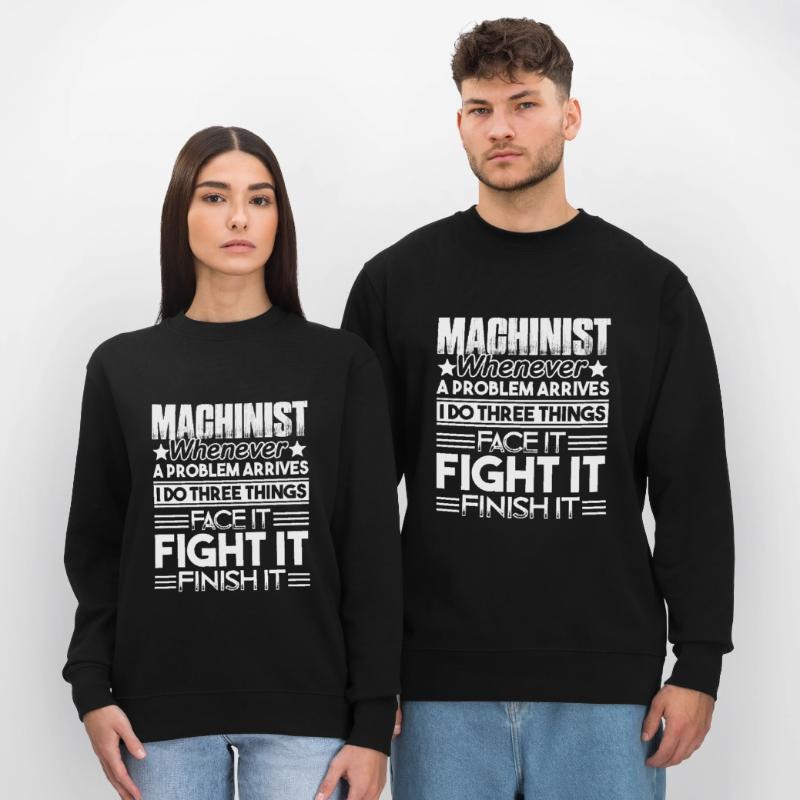 Machinist Machinist Solves Problem Stanley/Stella CHANGER Unisex Organic Sweatshirt