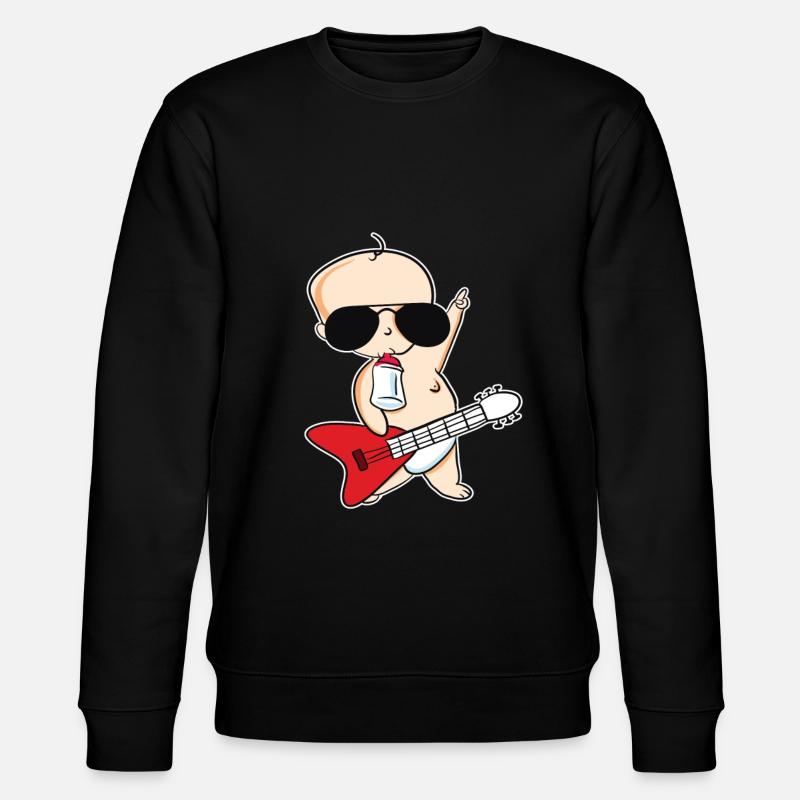 Baby das Rockt - Stanley/Stella Unisex Bio-Sweatshirt CHANGER  - Schwarz