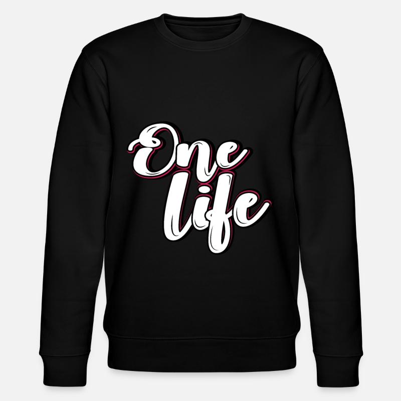 Ein Leben - Stanley/Stella Unisex Bio-Sweatshirt CHANGER  - Schwarz