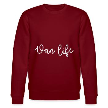 Van Life - Stanley/Stella CHANGER Unisex Organic Sweatshirt - burgundy - Front - Nik (191cm) & Marisol (170cm)