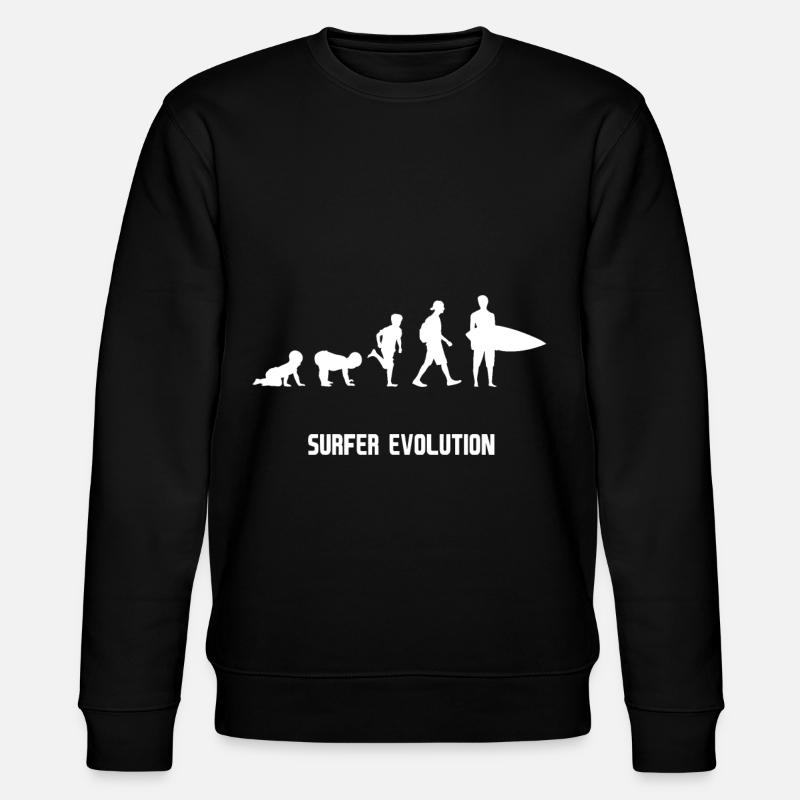 Surfer evolution évolution - Sweat bio CHANGER Stanley/Stella Unisexe - noir
